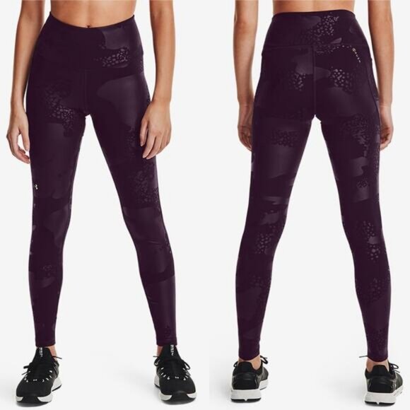 NWT UNDER ARMOUR Womens Rush Tonal Legging Sz Small Polaris Purple / Iridescent - Picture 1 of 7